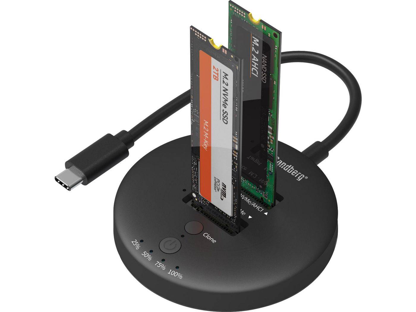SANDBERG USB3.2 Cloner Dock for NVMe M.2 Komponenten Zubehör für Speicherlaufwerke-1