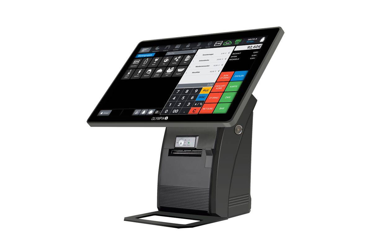 Olympia Registrierkasse T215DK +Display schwarz Multimedia-Technik Kassensysteme-0