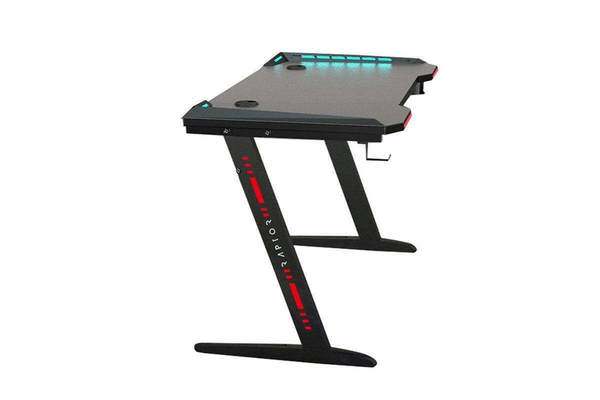 Raptor Gaming-Tisch GT100 120x60cm RGB schwarz Multimedia-Technik Gaming Tisch-2