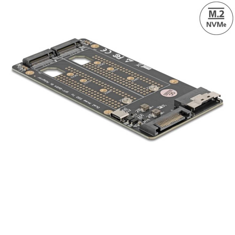Delock SFF-8654 8i> 2x M.2 Key M NVMe SSD Konverter Converter-0