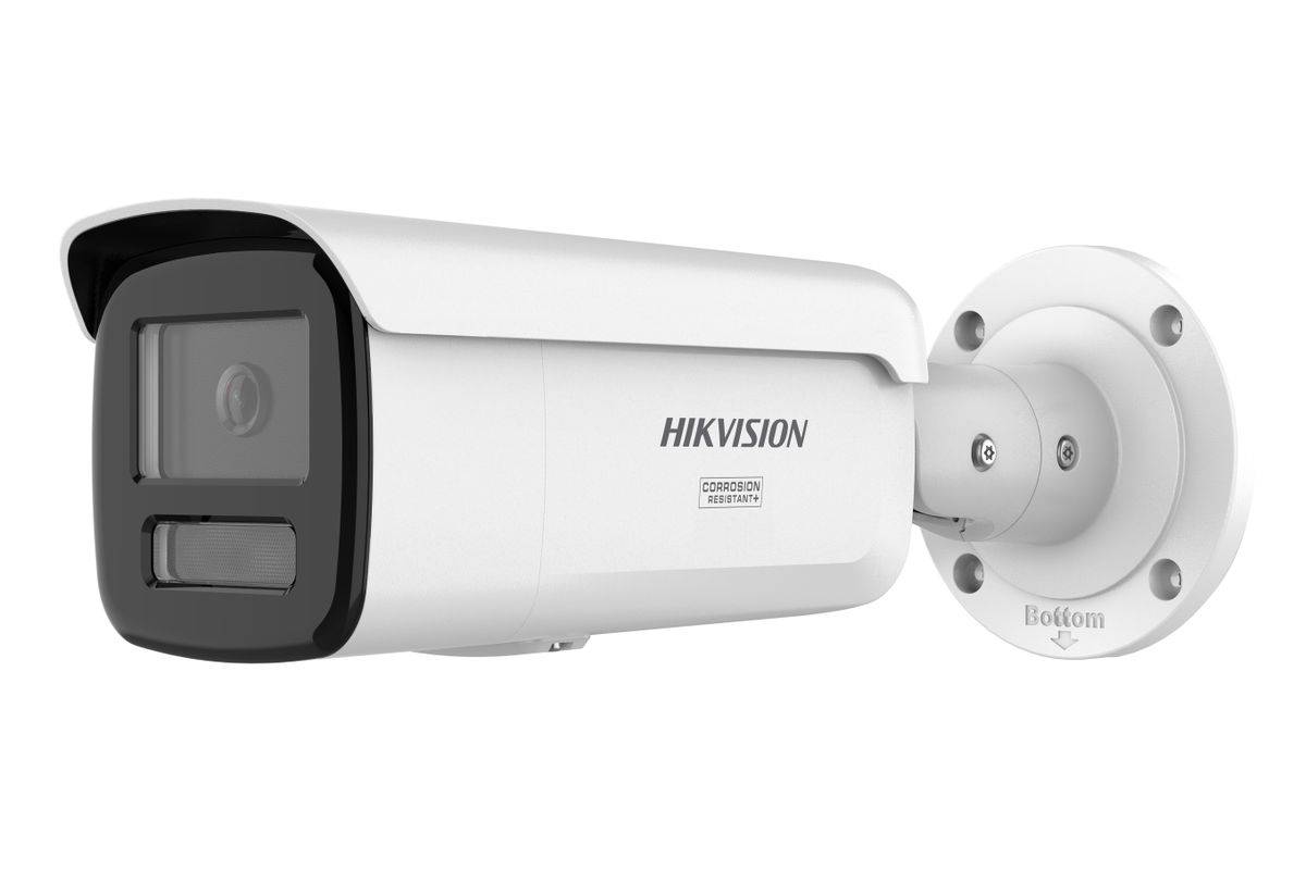 HIKVISION - 4 MP Smart Hybrid Light with ColorVu Fixed Bullet Network DS-2CD2T47G3-LIY 2-0