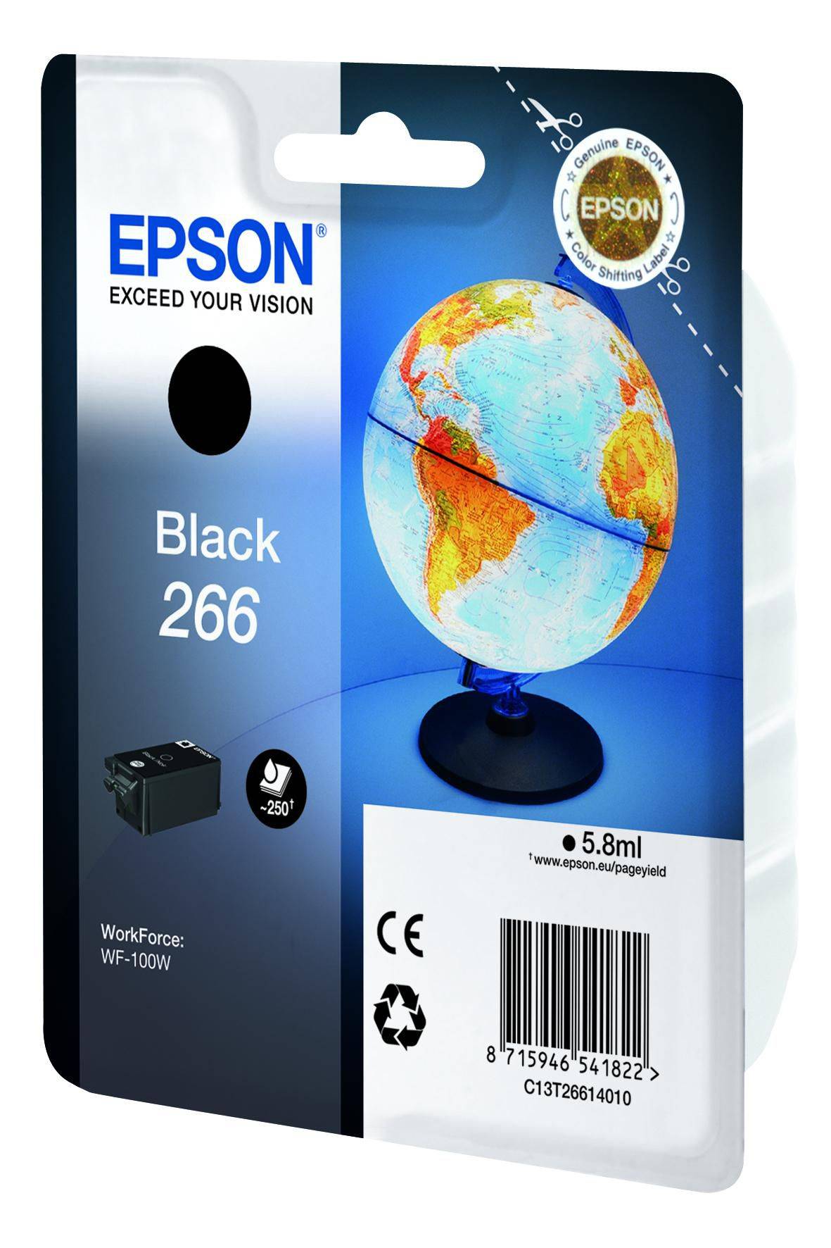 Epson 266 - 5.8 ml - Schwarz - original - Blister mit RF-Alarm-1