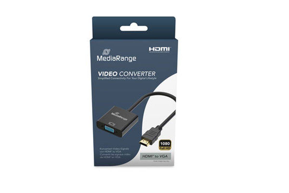 MediaRange HDMI auf VGA (HD15) Video Konverter, 20cm, sw Multimedia-Technik Konverter-1