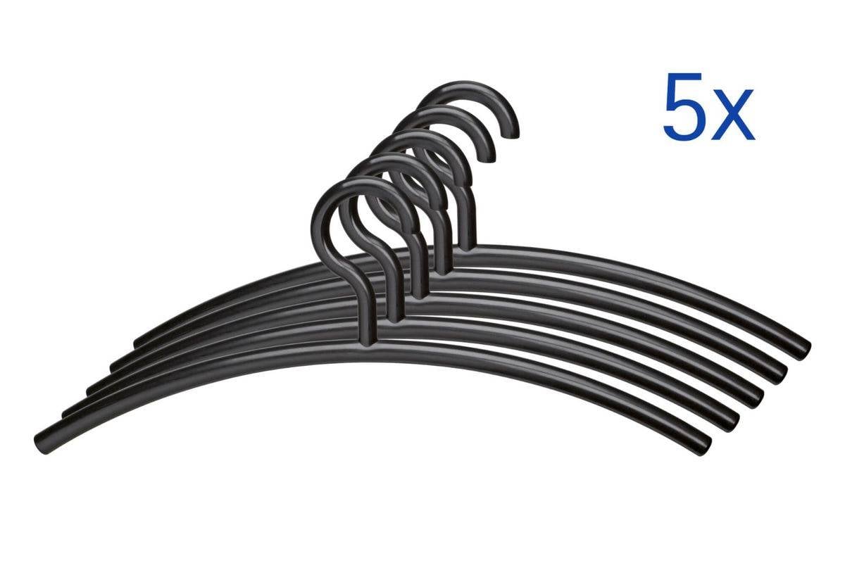 Kleiderbügel schwarz 5 St./Pack. - Artikel: 887011890-1