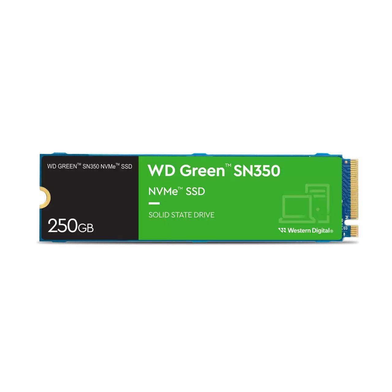 WD Green SN350 NVMe SSD WDS250G2G0C-00CDH0 - SSD - 250 GB - intern - M.2 2280 - PCIe 3.0 x4 (NVMe)-1
