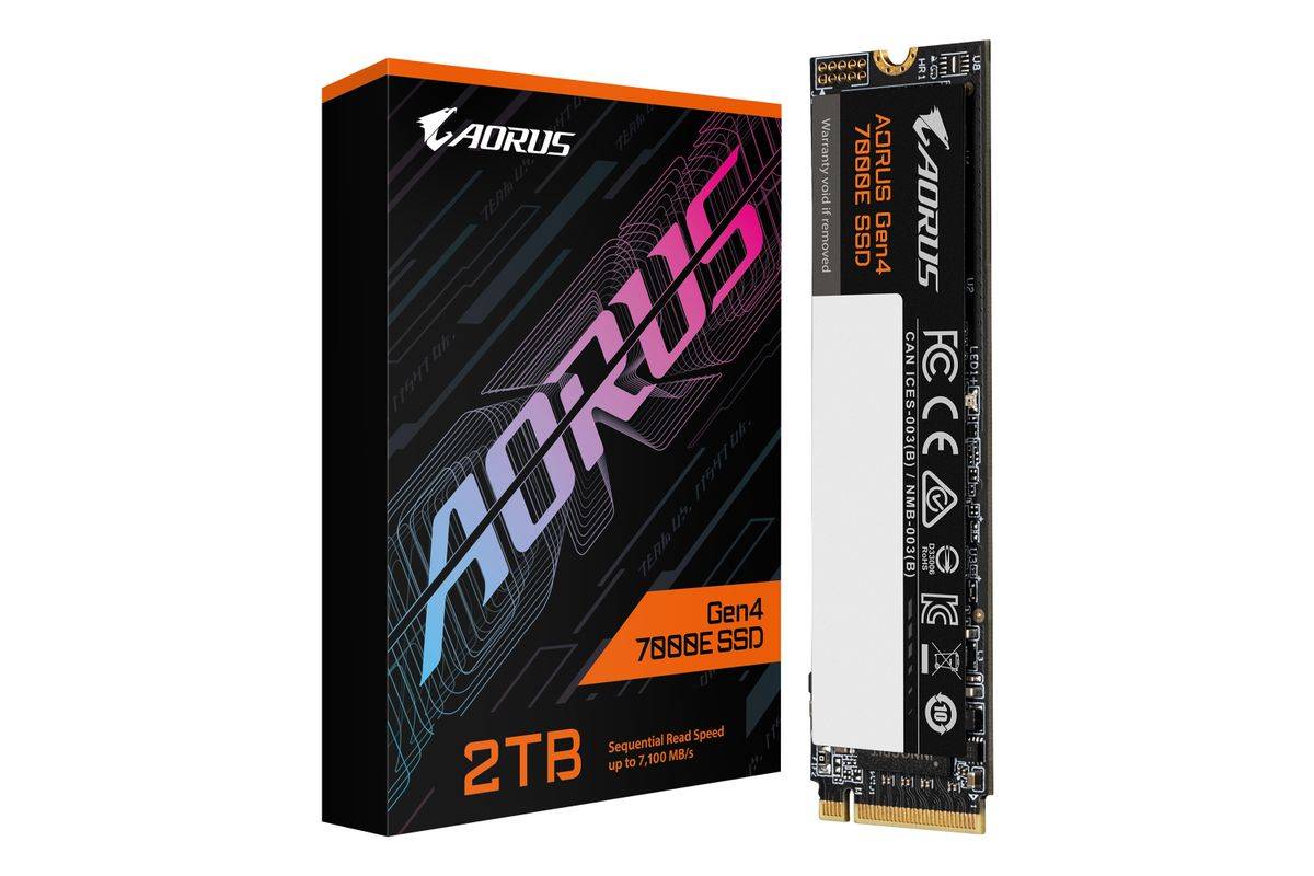 Gigabyte AORUS Gen4 7000E - SSD - 2 TB - intern - M.2 2280 - PCIe 4.0 x4 (NVMe)-2