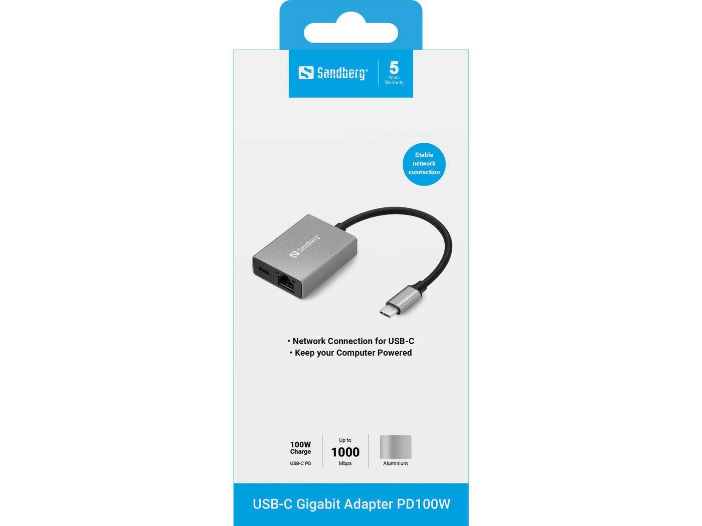 SANDBERG Netzwerkadapter - USB-C - Gigabit-1