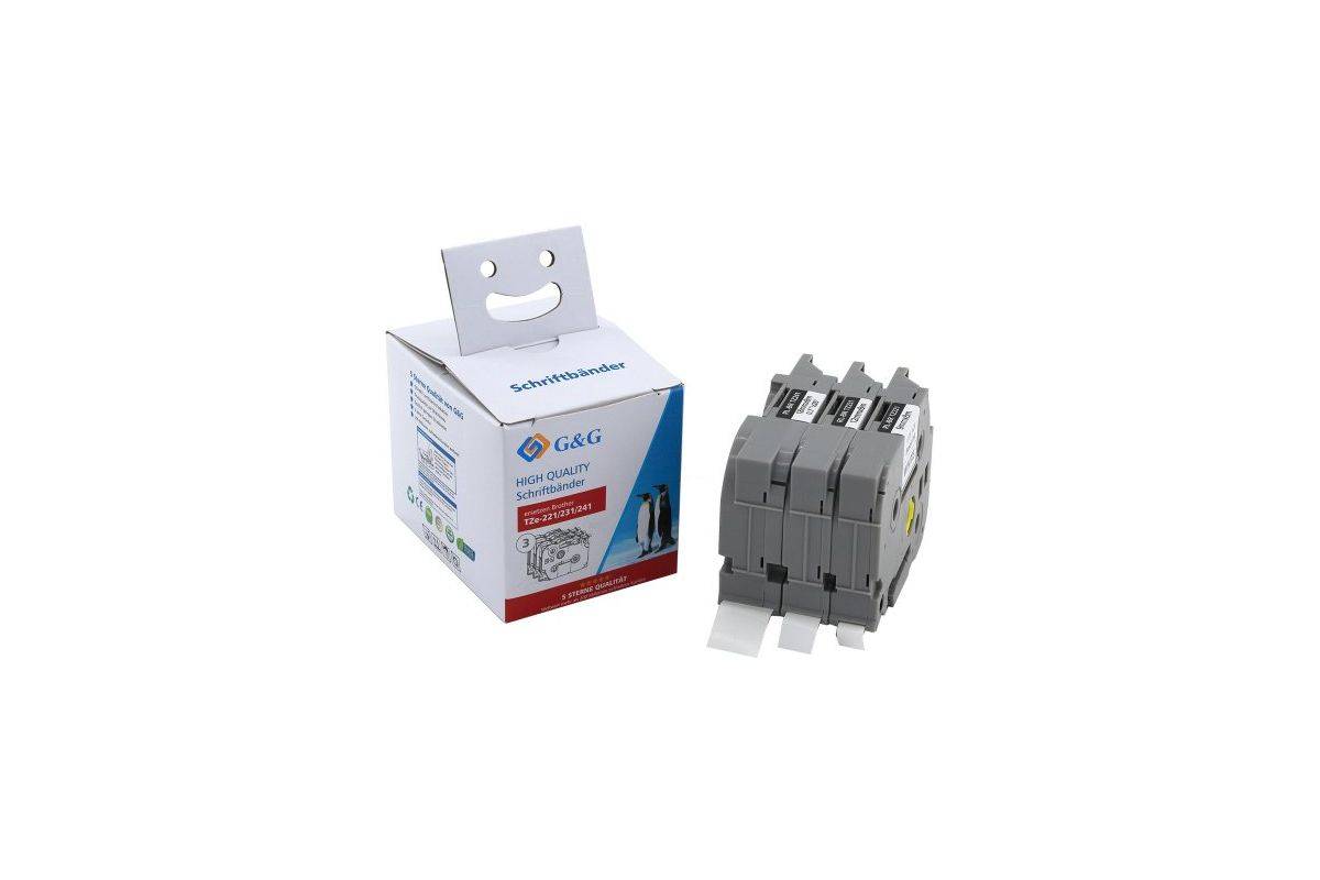 G&G Schriftbänder 3er Pack für Brother TZe-221/-231/-241 Multimedia-Technik-0