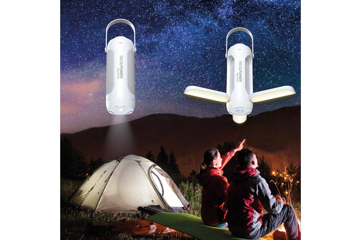 RealPower LED Outdoor Light 190,solar,weiss,6.000 mAh Multimedia-Technik LED-2