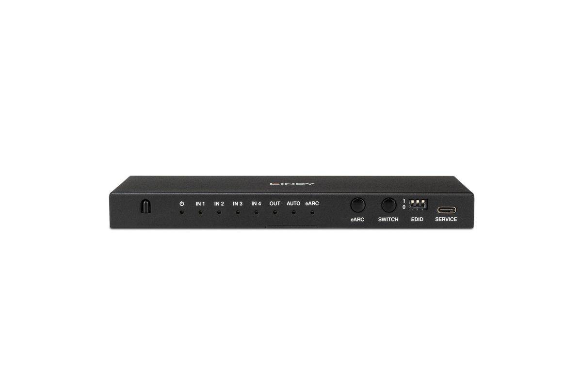 LINDY 38386, 4 Port HDMI 8K60 Switch mit eARC-1
