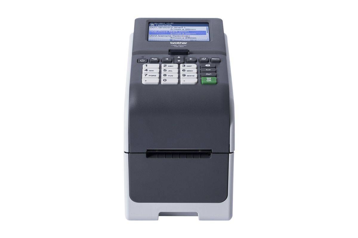 Brother TD-2350DSA203, Thermodirektdrucker, 203dpi, 2-Zoll, ser.-, USB-, LAN-, WLAN-, BT-Port, Touch-Display,-1