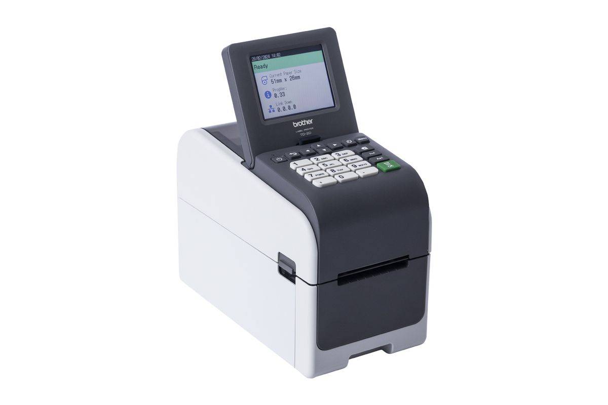 Brother TD-2350DSA203, Thermodirektdrucker, 203dpi, 2-Zoll, ser.-, USB-, LAN-, WLAN-, BT-Port, Touch-Display,-2