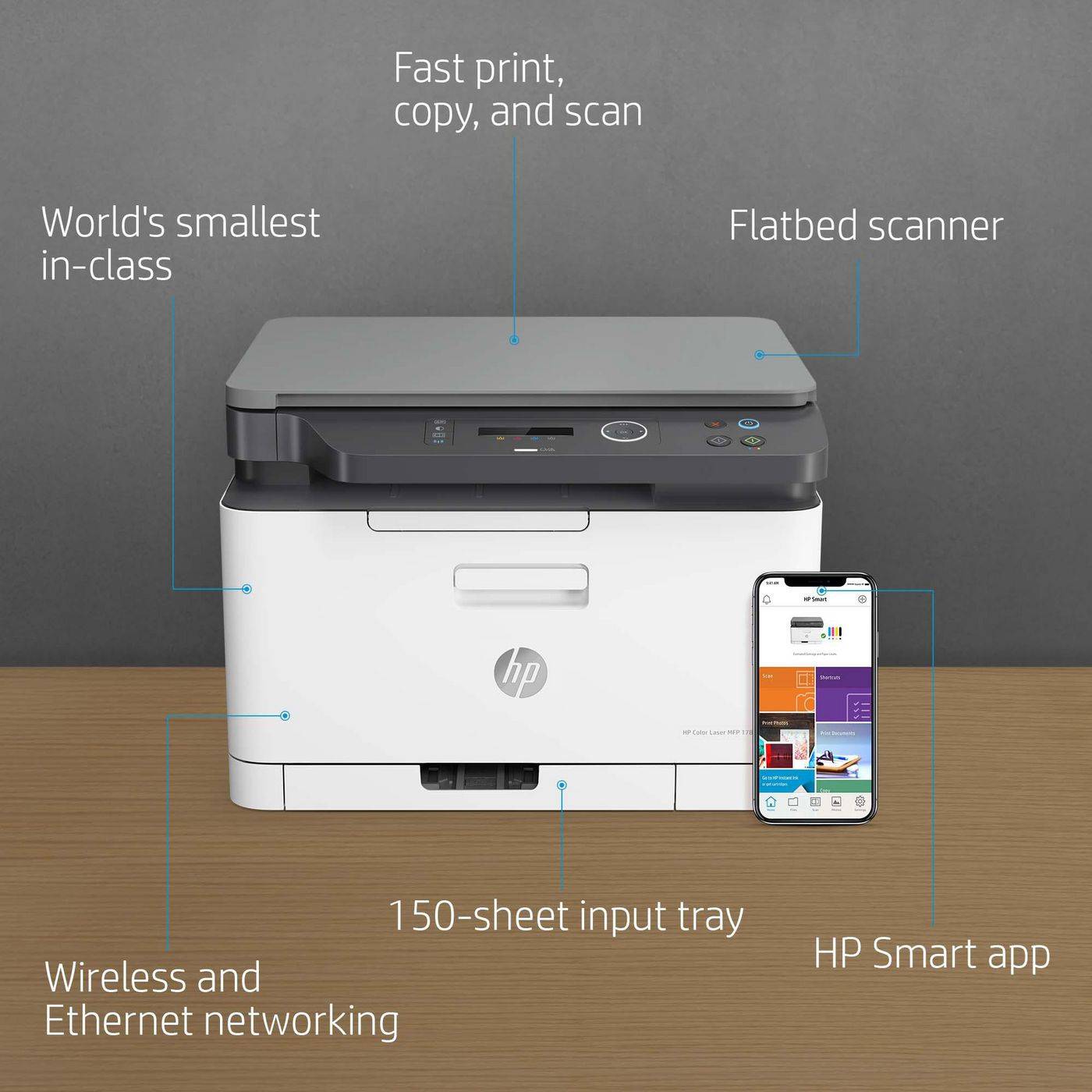 HP Color Laser MFP 178nw - Multifunktionsdrucker - Farbe - Laser - Legal (216 x 356 mm)/-3