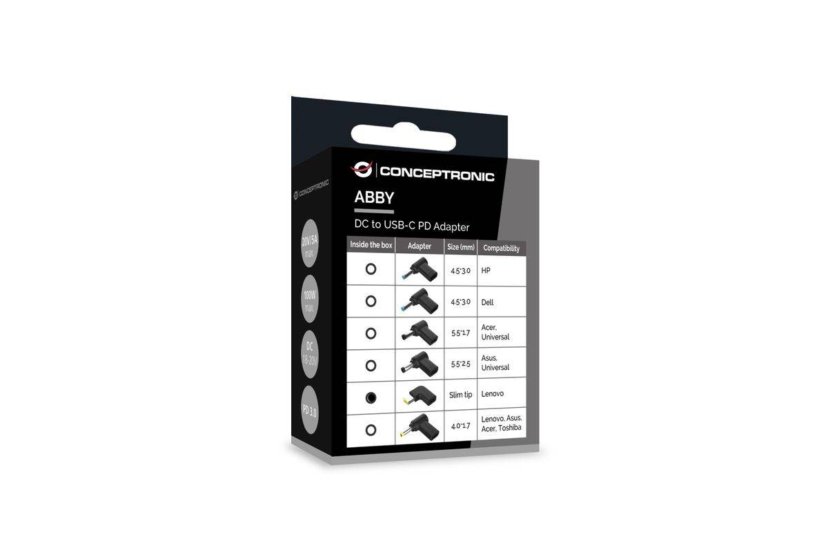 Conceptronic Netzteil - USB-C (W) zu herkömmlicher Lenovo-Rechteckstecker (M)-2