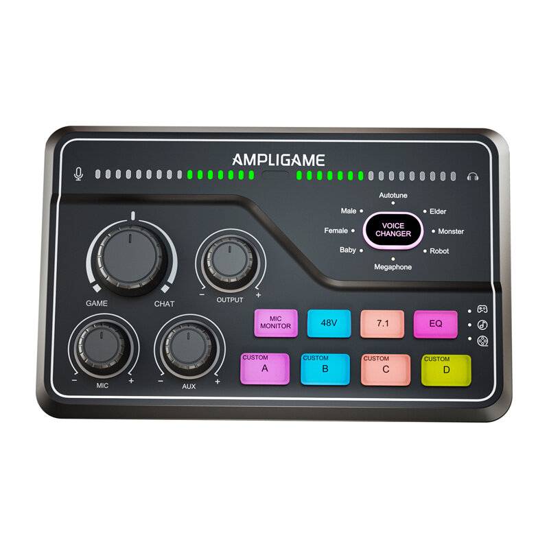 Fifine SC8 RGB Gaming-Mixer (schwarz)-0