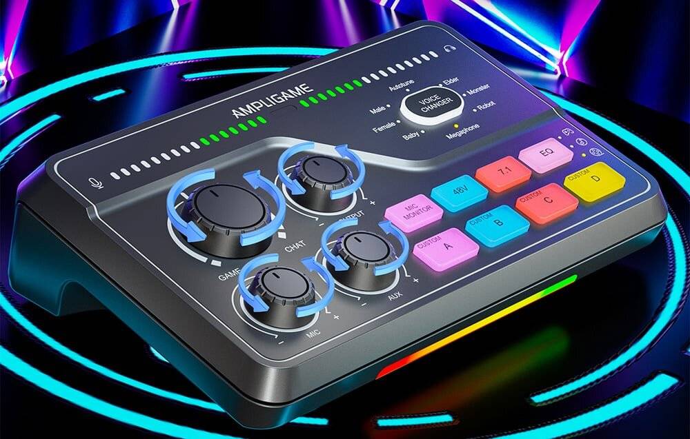 Preisbild für Fifine SC8 RGB Gaming-Mixer (schwarz)