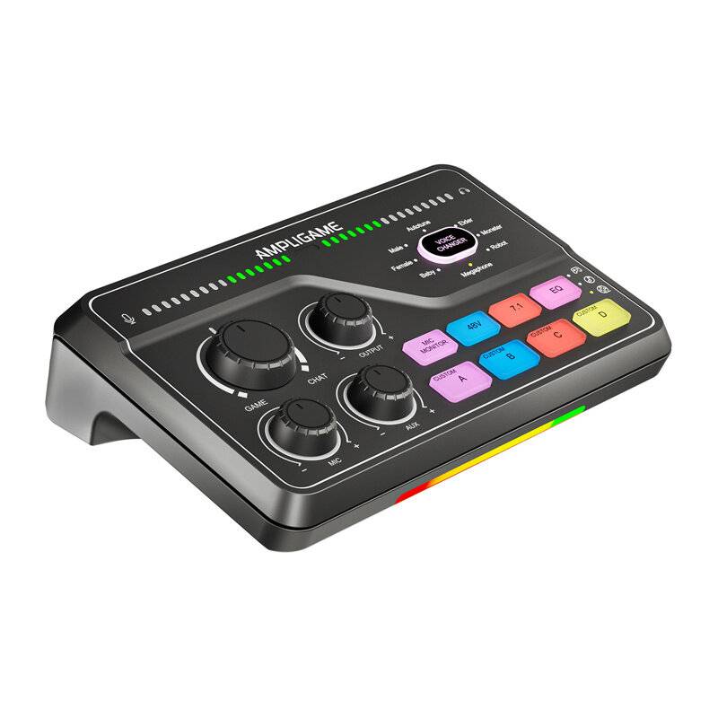 Fifine SC8 RGB Gaming-Mixer (schwarz)-2