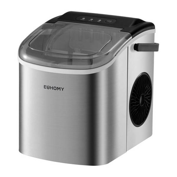 Euhomy - IM001-BSI - Euhomy IM001 Eiswürfelbereiter, 1,2 l, 12 kg (silber)