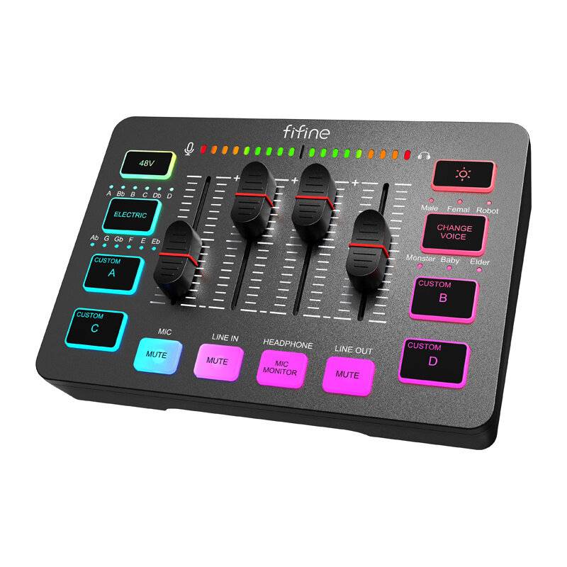 Fifine SC3 Audiomischer (schwarz)-0