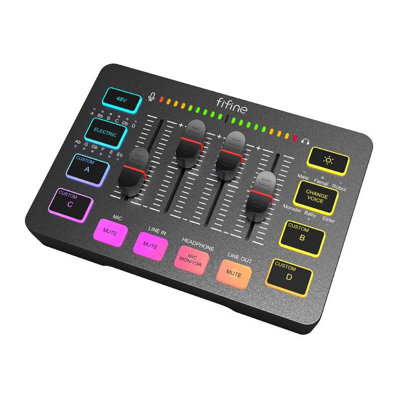 Fifine SC3 Audiomischer (schwarz)-2