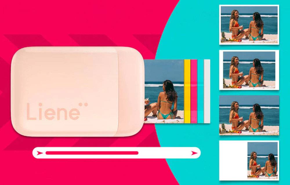 Preisbild für Liene - KW001-65023 - Liene Pearl 2x3" tragbarer Fotodrucker (rosa)