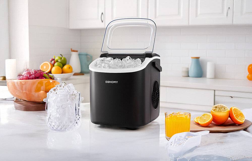 Euhomy IM001 Eiswürfelbereiter, 1,2 l, 12 kg (schwarz)-1