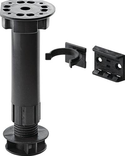 Sockelverstellfuß Ku.schwarz Bereich 100-170mm HETTICH-0