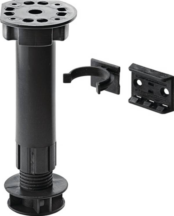 Sockelverstellfuß Ku.schwarz Bereich 100-170mm HETTICH