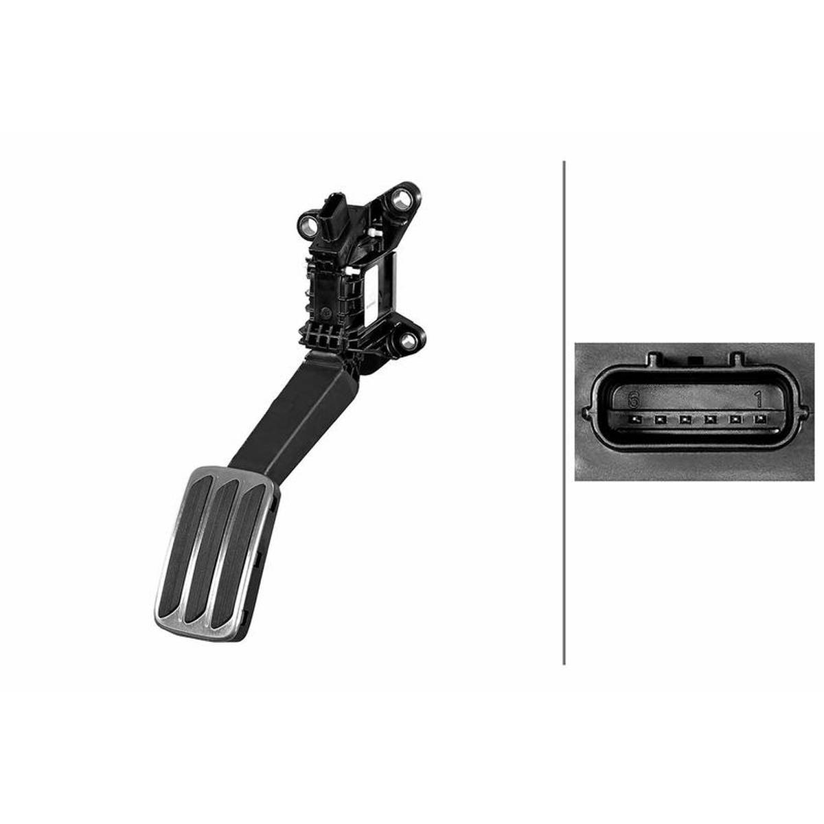 Sensor Fahrpedalstellung Automatikgetriebe 6-polig HELLA für u.a. HONDA-1