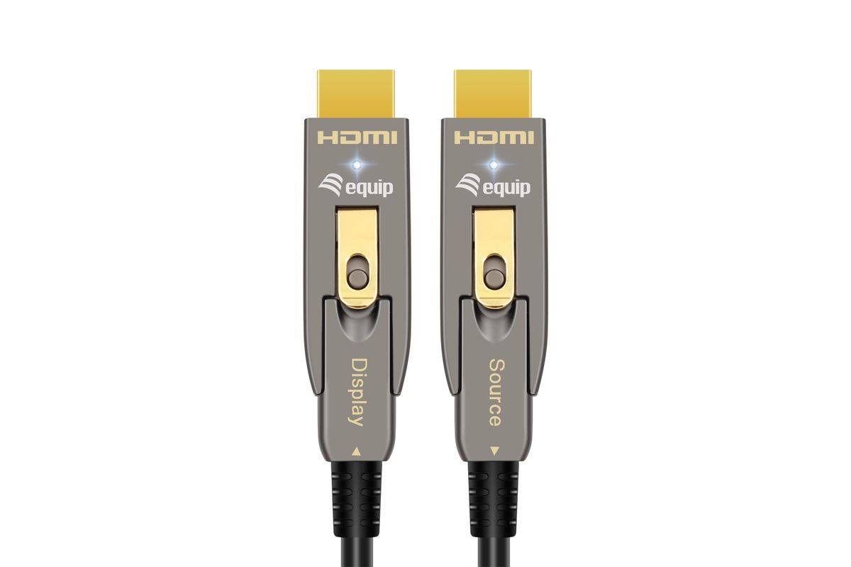 Equip Hdmi HS Ethernet 2.1 D/A D-AOC 8K/60Hz grau - Kabel - Digital/Display/Video-0