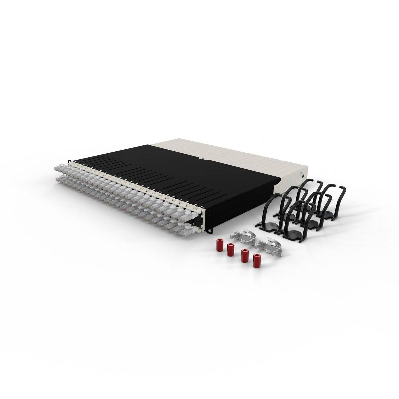 patchbox.one 8RU UTP weiß Cat.6a 0,8m Netzwerkkabel Installation Patchpanel Cat.6A / Class EA-4