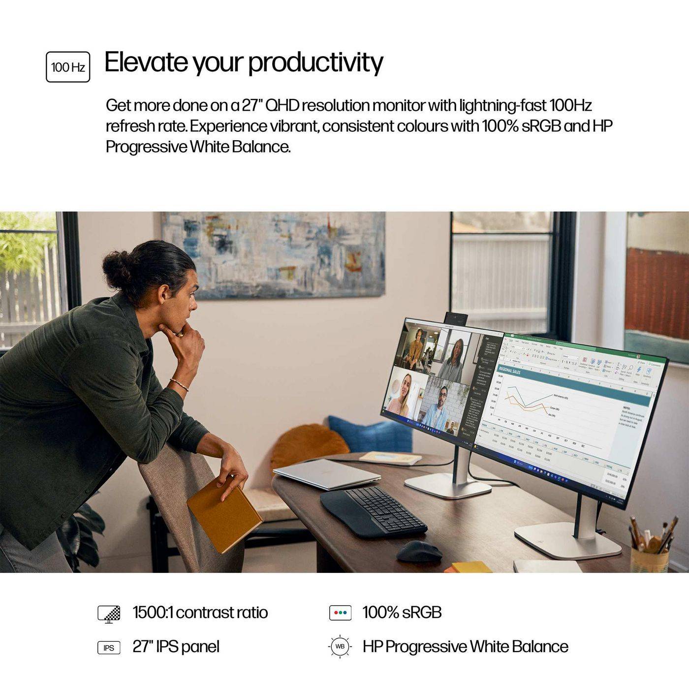 HP - Series 5 Pro QHD No Stand Monitor - 527pq - Flachbildschirm (TFT/LCD) - 68,6 cm-4