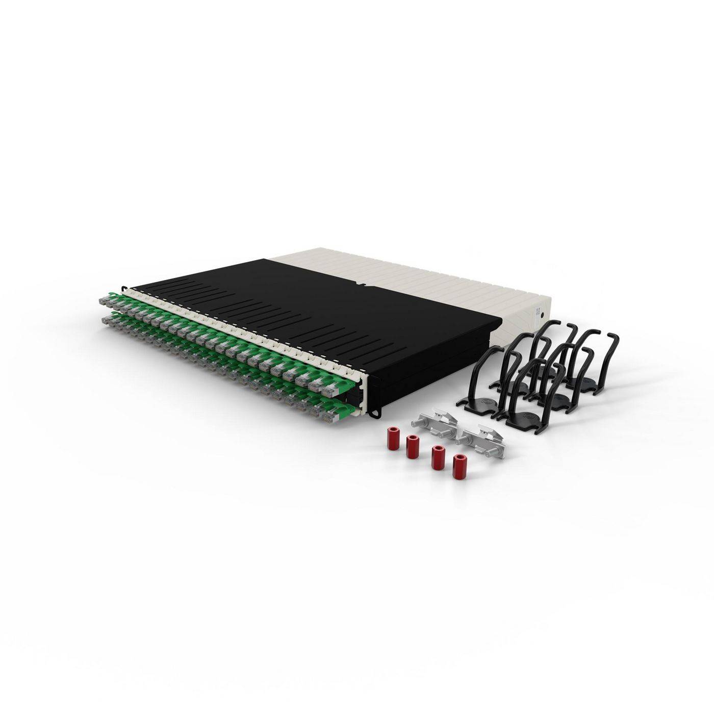 patchbox.one 8RU STP grün Cat.6a 0,8m Netzwerkkabel Installation Patchpanel Cat.6A / Class EA-4