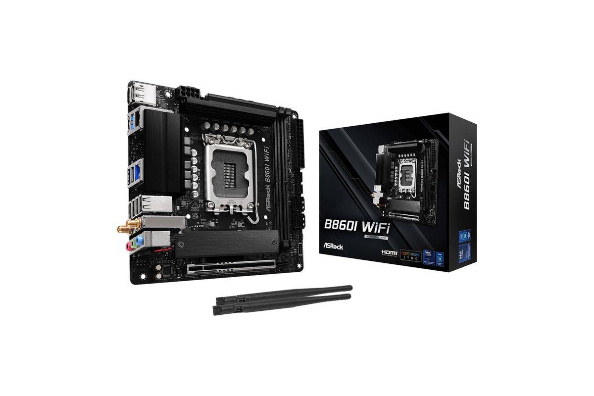 ASRock B860I WiFi 1851 mITX HDMI/DP DDR5 Multimedia-Technik Mainboards INTEL-0