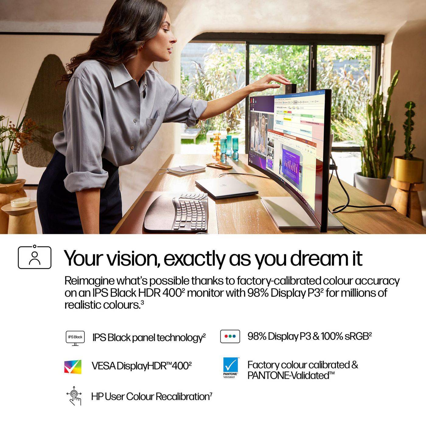 HP - Series 7 Pro WQHD Conferencing Monitor - 734pm - Flachbildschirm (TFT/LCD) - 86,4 cm-3