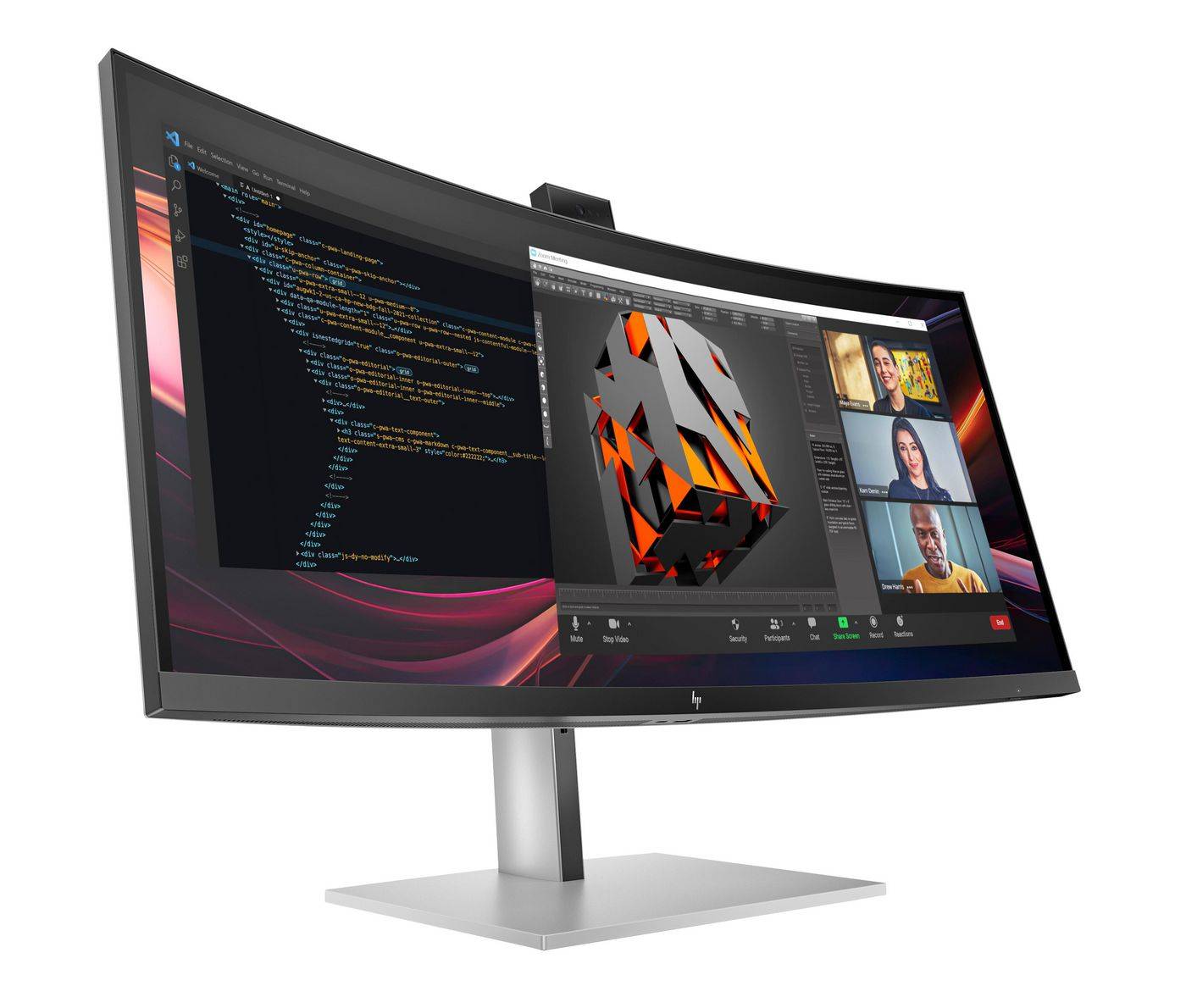 HP - Series 7 Pro 34 inch WQHD Conferencing Monitor - 734pm - 86,4 cm-1