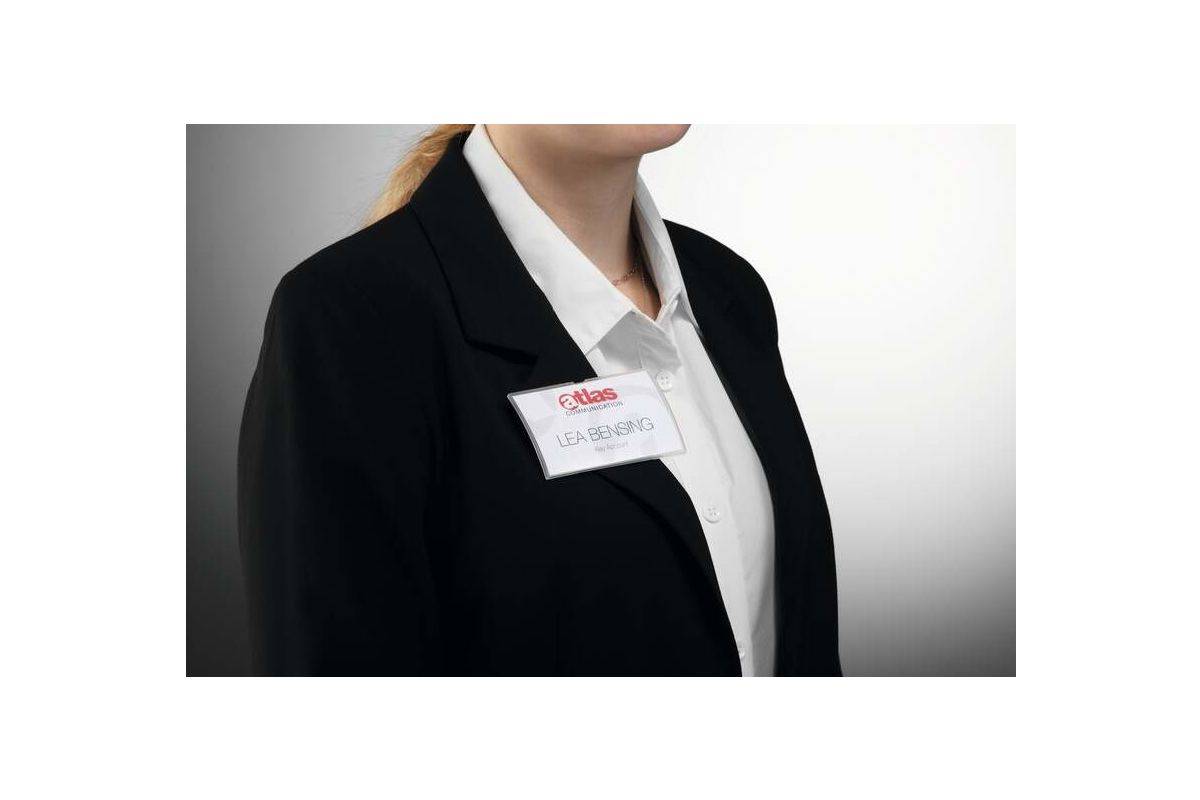 Durable 826019, Namensschild-Halterung, Porträt, Polypropylen (PP), Transparent, 90 mm, 5,4 cm-2