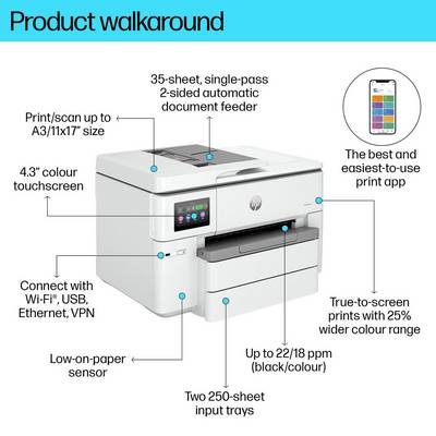 HP OfficeJet Pro 9730e Multifunktionsgerät 537P6B#686 - Multifunktionsgerät - Tintenstrahldruck-4