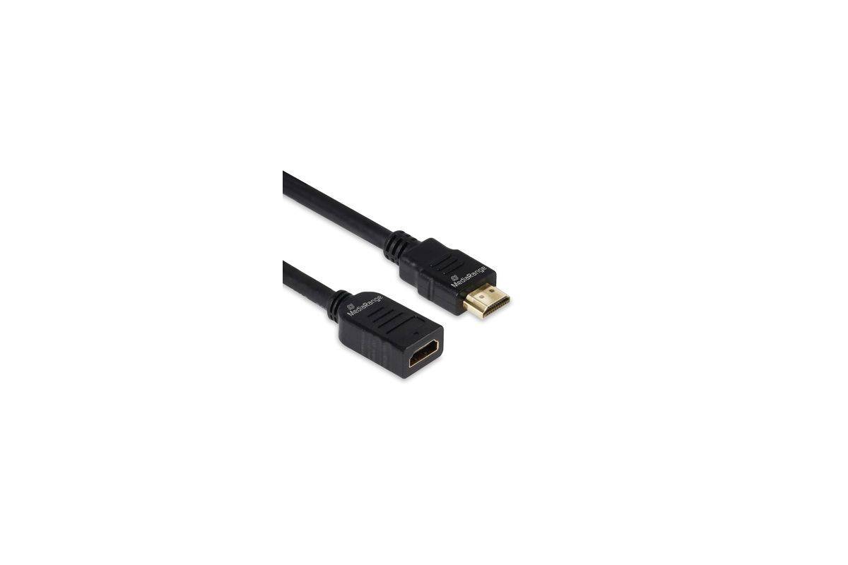 MEDIARANGE Hdmi Verlängerungskabel 18 Gbps ARC sw - Kabel - Digital/Display/Video-0