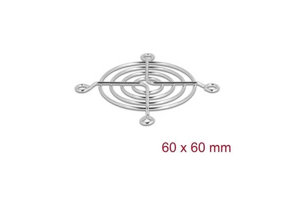 Lüftergitter 60 x 60 mm silber