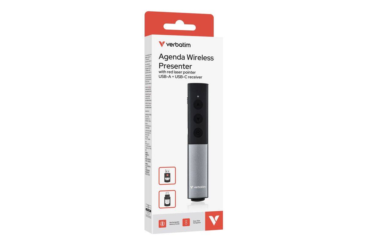 Verbatim 32366 Agenda Wireless Presenter mit rotem Laserpointer 32366-0