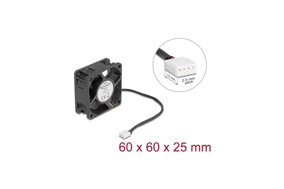 Delock Gehäuselüfter - axial - 60 mm - Schwarz-1
