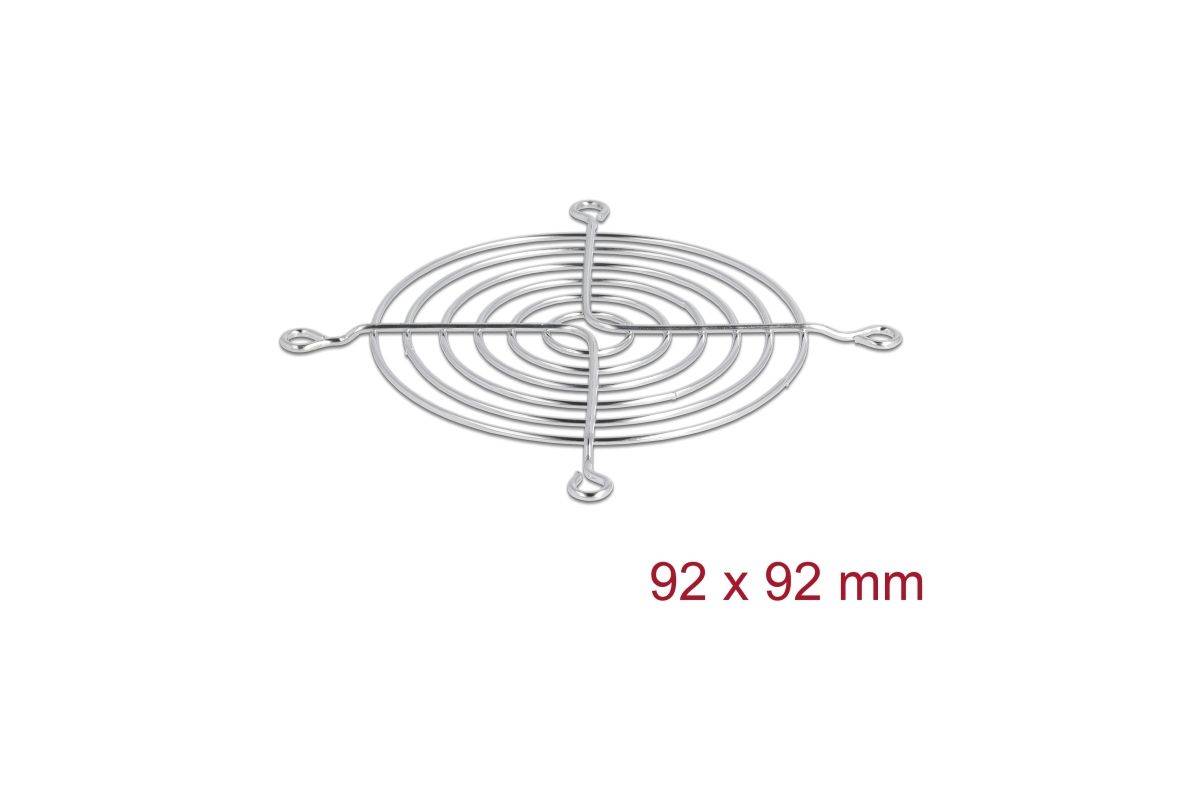 Lüftergitter 92x92 mm silber – Metallschutz-0