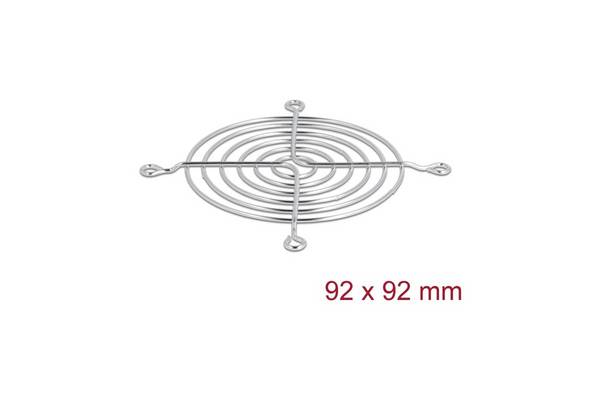 Lüftergitter 92x92 mm silber – Metallschutz