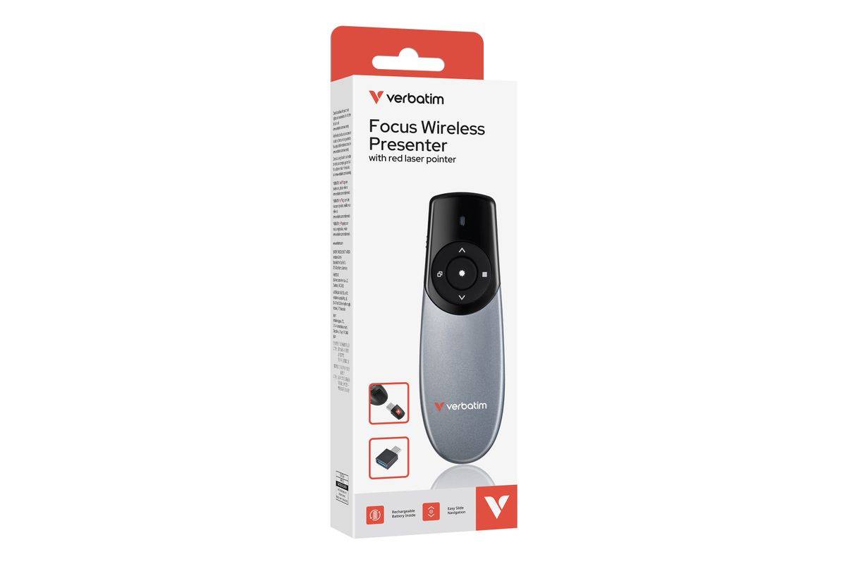 Verbatim 32365 Focus Wireless Presenter mit rotem Laserpointer 32365-2