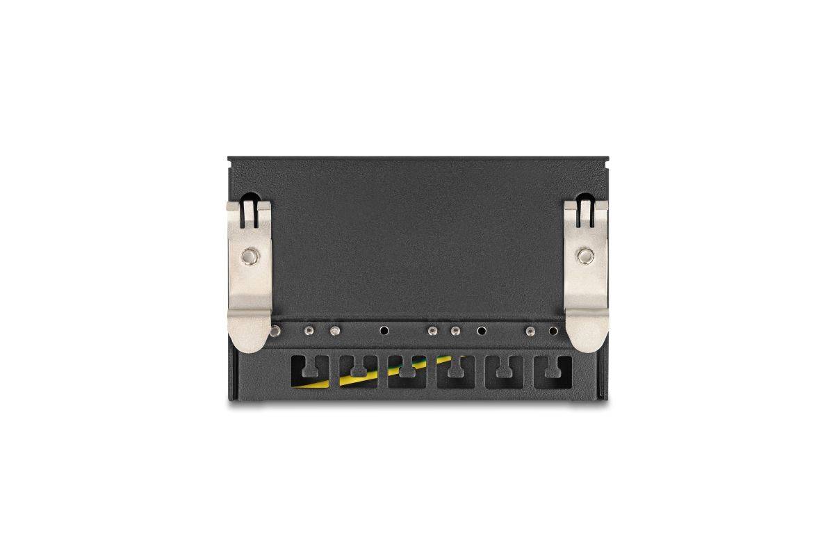 Mini Patchpanel 6x RJ45 Cat.6A geschirmt schwarz-2