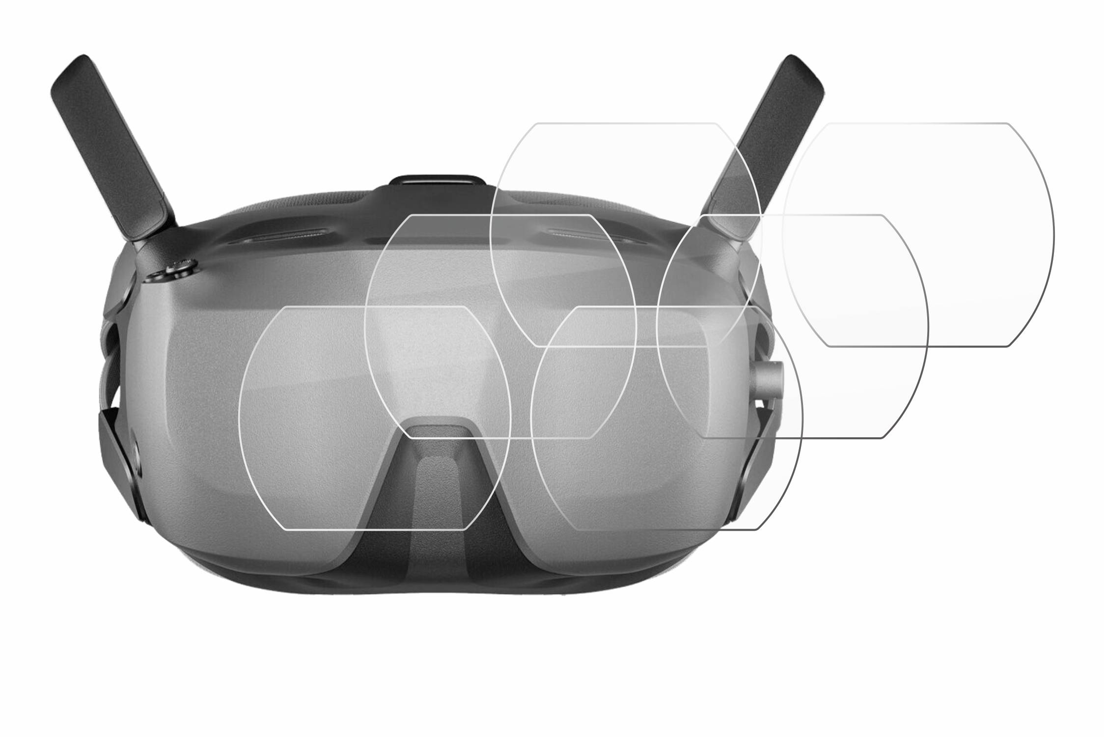 Savvies Smart Glass 3x Flexible Panzer Schutz Glas Folie für DJI Goggles N3 (Linse)-4