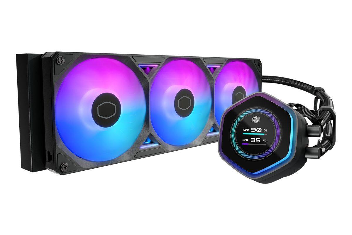 Cooler Master Atmos II LCD Black 360mm Radiator 3x 120mm Sickleflow-0