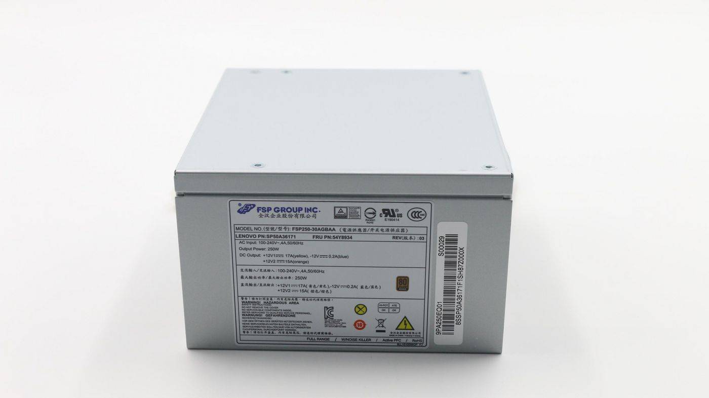 Lenovo - Netzteil (intern) - 80 PLUS Bronze - Wechselstrom 100-240 V - 250 Watt - für IdeaCentre 300-20, 710-25, ThinkCe-4