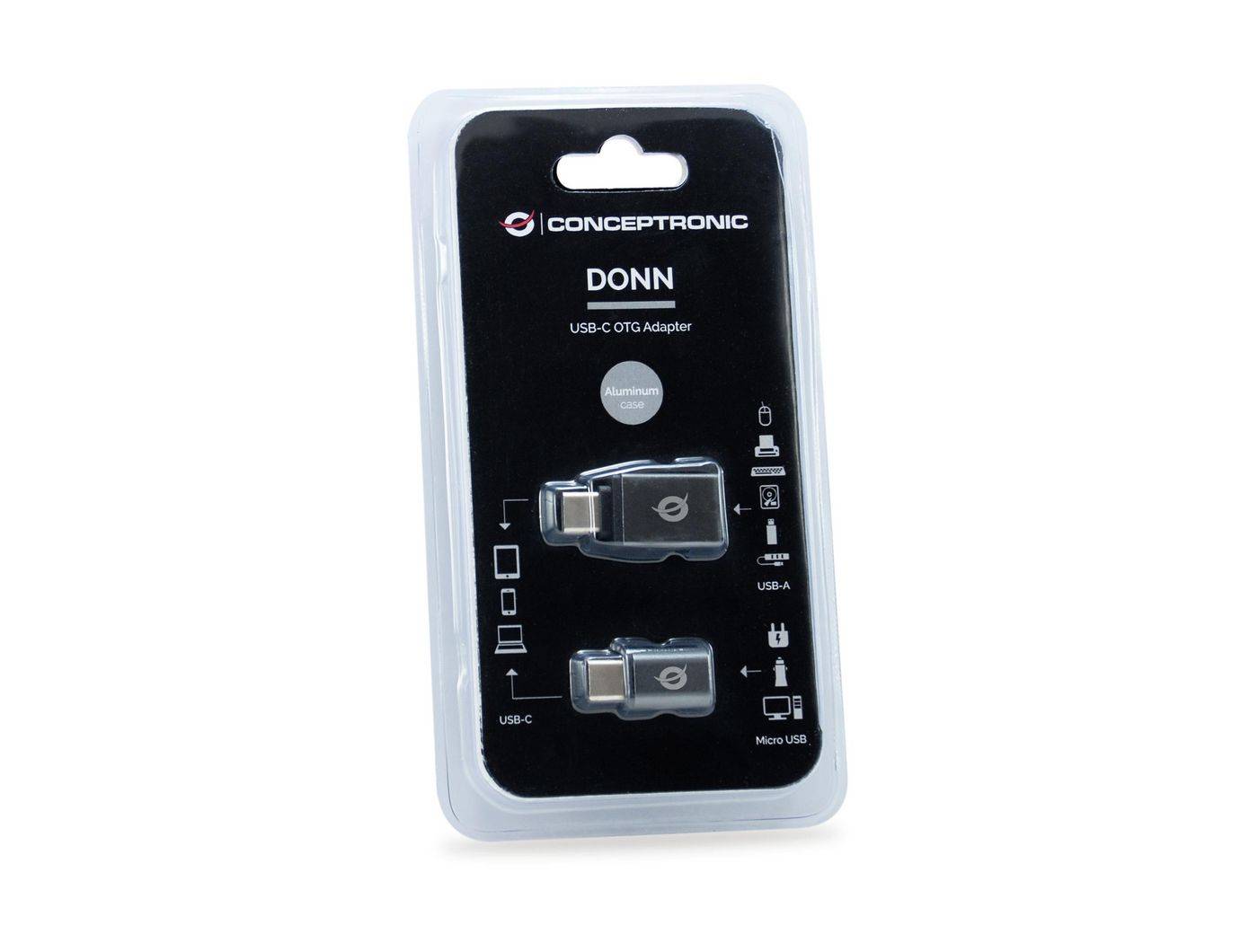 Conceptronic Usb-C to Usb a/MicroB Otg Adapter 2-Pack - 10Gbps C-a - 480Mbps - Adapter-2